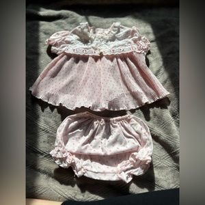 Vintage set 0-6 month pink
